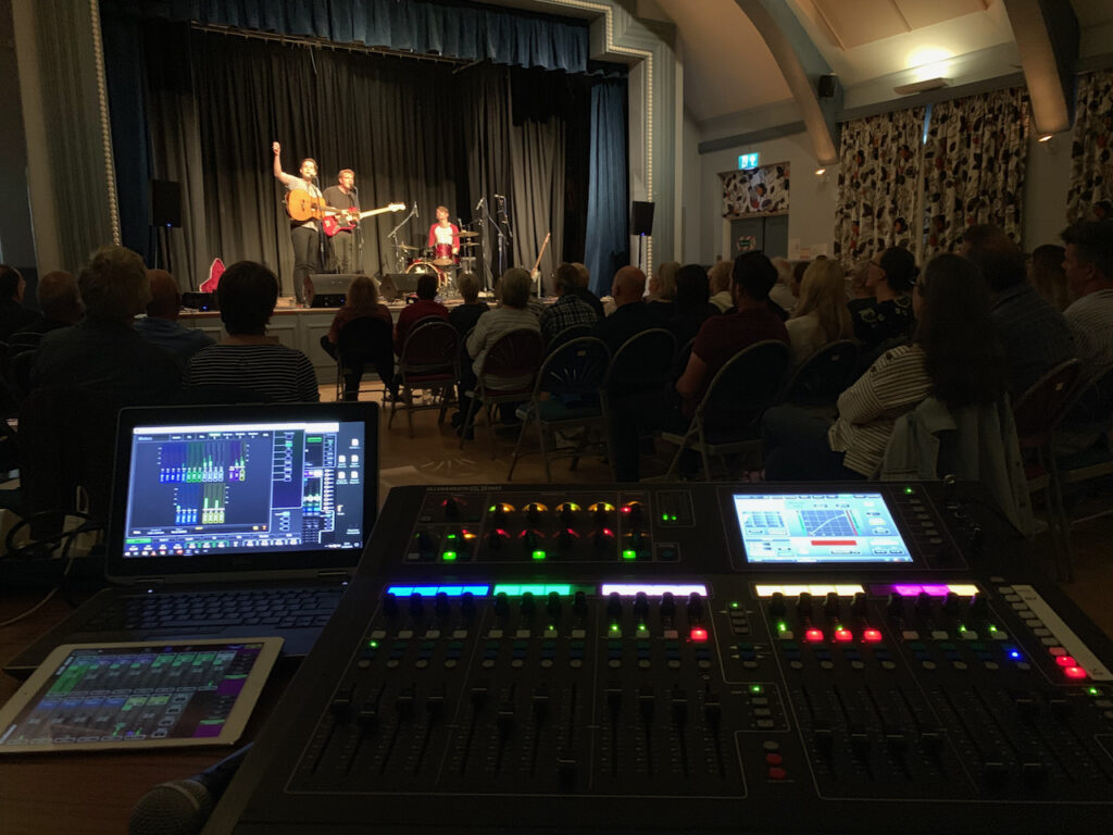 PA Hire for the Luke Jackson Trio at Matthews Hall, Topsham, Devon