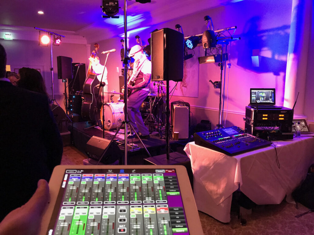 Mixing a Band at a Wedding