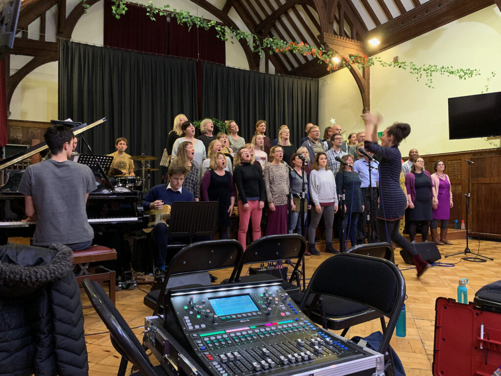 Rehearsing with Soul of the City Choir